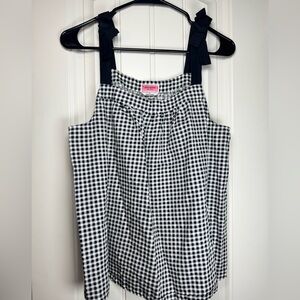 Kate Spade Black and White Checkered Cotton Tank Top - Women’s Size M